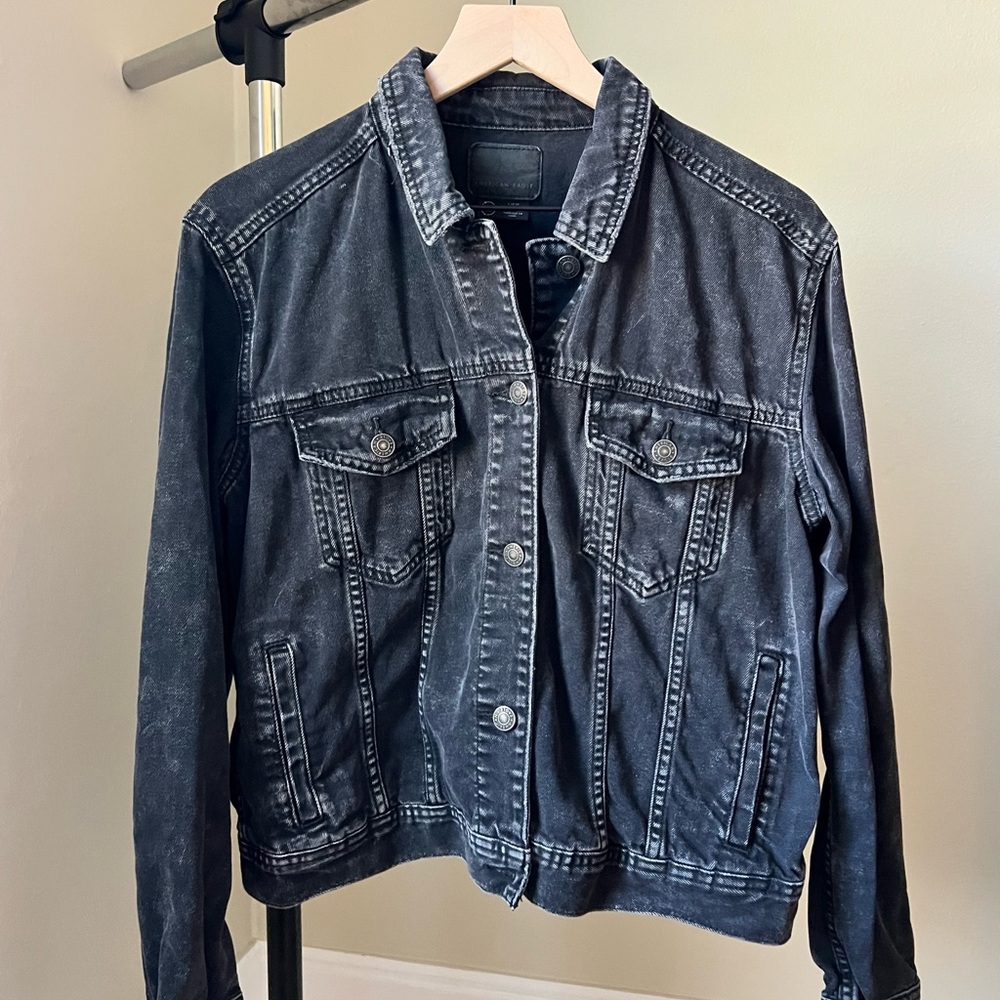 American Eagle Outfitters Charcoal Denim Jacket
